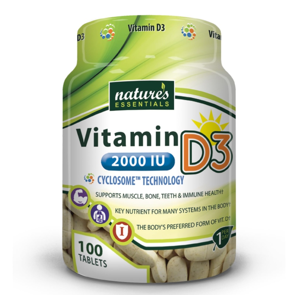 NATURE'S ESSENTIËLE Vitamin D3 2000IU Immune Support 