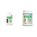 Vega Protéines et Verts Poudre de Protéines, Chocolat et Poudre de Protéines d'origine, Crème Vanille à base de Protéines Mélange pour l'eau, le lait et les smoothies, 32,5 oz
