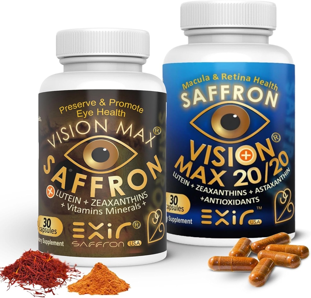 EXIR Oogvitamine Supplementen, Set van 2, Ondersteunt Retina Macula, 60 Capsules