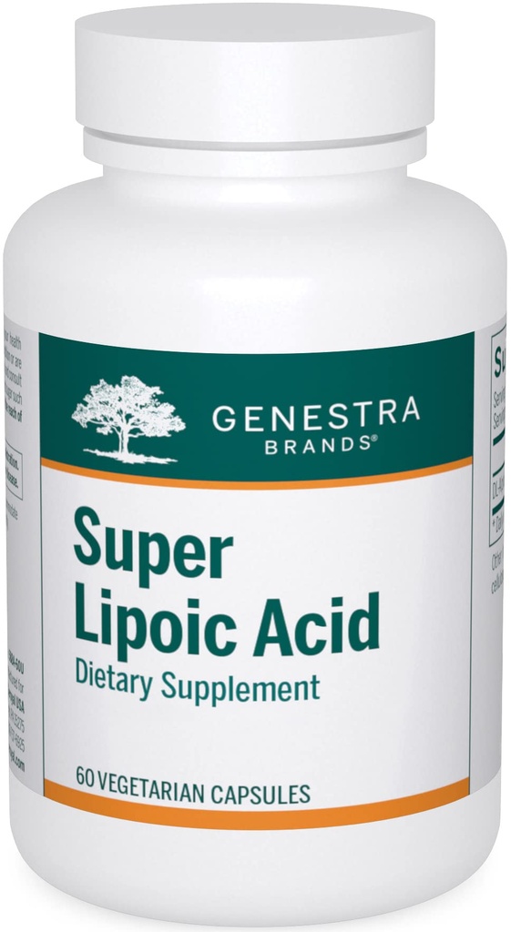 Genestra Merken Super Lipoïnezuur - Alpha Lipoïnezuur ter ondersteuning van Metabolisme & Anxtioxidanten - 60 capsules