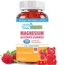 Magnesium Glycinate Gummies 500mg with L-Threonate, Vitamin D, B6, Potassium & CoQ10 | Sugar-Free Complex Formula | Raspberry Flavor | 60 Count