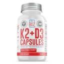 Dr Boz - Capsules K2+D3, 66 portions - Supplément vitamine D3 K2 avec biopérine - os et santé cardiaque - Absorption améliorée - Test de qualité - Fabriqué aux États-Unis - 5000iu (D3) - 400iu (K2) - Self Care