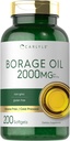 Carlyle Borage Oil Supplement | 2000mg | 200 Softgel Capsules | 320mg of GLA | Cold Pressed & Hexane Free | Non-GMO & Gluten Free