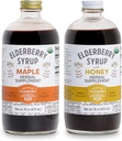 Sirop Bundle – 2 bouteilles de délicieux suppléments de baies d'eau douce sans gluten avec des avantages immunitaires potentiels fabriqués à partir d'ingrédients biologiques seulement dans les petits lots aux États-Unis - 32oz