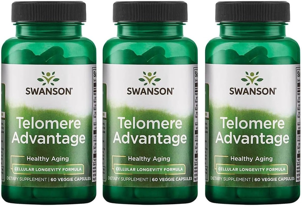 Swanson Ultra Telomere Avantage 60 Veg Caps 3 Pack