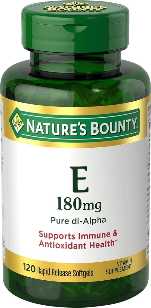 Bounty Vitamine E 400 IE Softgels Pure DL-Alpha 120 Zachte Gels (verpakking van 2)