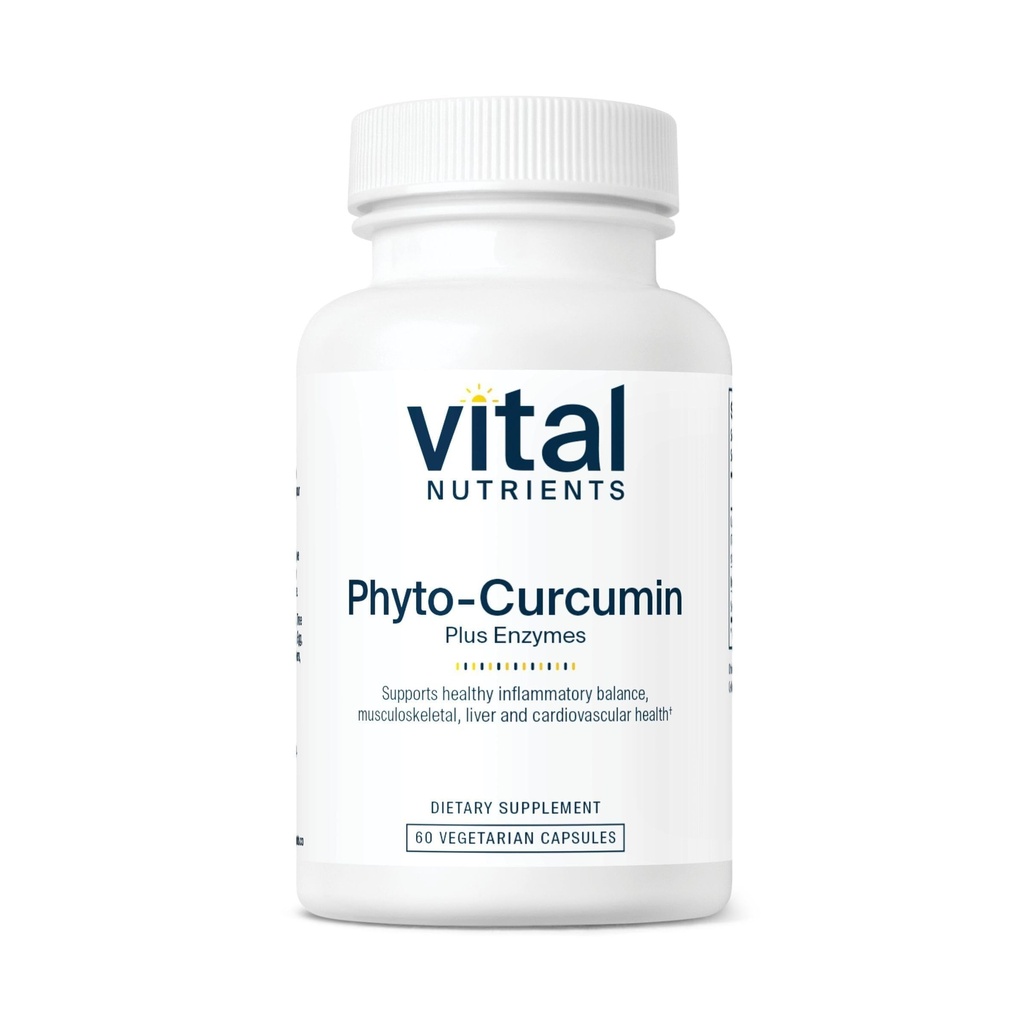 Nutriments vitaux Phyto-Curcumine Plus Enzymes de Curcumine Suppléments avec extrait de phytosomes Support pour la santé des muscles, des os, du foie et du coeur*