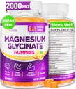 Magnesium Glycinate Gummies Supplement voor Volwassenen Vrouwen, Magnesium Gummies met L-Threonate, Ashwagandha, Vitamine B6- Slaap, Ontspanning, Kalm, Energie, Veganistisch, Suikervrij, 60 Tellen