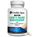 Lions Mane Supplement Capsules - Paddenstoelen Extract: Chaga, Maitake, Reishi & Shiitake › Pure Fruiting Body 
