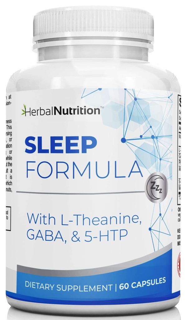 Herbal Nutrition Sleep Support Supplément Sleep Formula est un complément de sommeil multi-ingrédients avec la mélatonine, la GABA, la L-Theanine et plus encore, le sommeil comme vous êtes sur Cloud 9! Une bouteille de 60 Ct