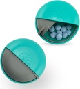 Round Travel Pill Organizer - Portable Small Pill Box for Purse - Compact, Leak-Proof Medicine Container voor pillen, vitaminen, visolie, supplementen - BPA-Free, duurzaam ontwerp, 2,75" (Blauw)