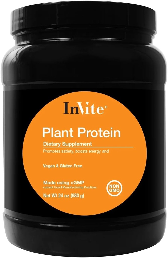 Invite Health Plant Protein Vanille - Promoot Satity - Boosts Energy - Ondersteunt Lean Muscle Mass - 24Grams (ca. 1 Scoop) - 20 Servers
