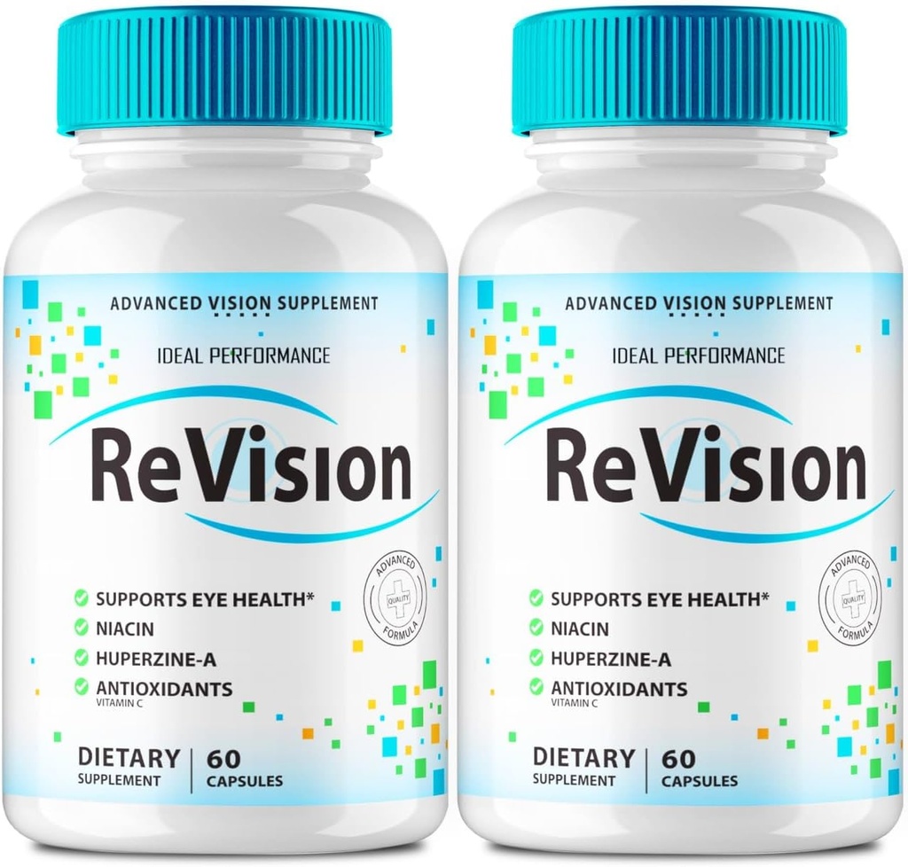 IDEAL PERFORMANCE (2 Pack) Revision Eye Supplement Pillen Advanced Vision 2.0 Eye Care Complex Vitamin Capsules Pro (120 Capsules)