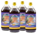 Tahiti Trader Island Style Haute puissance Jus noni - Jus de fruits noni pur fermenté au vinaigre - Superaliments antioxydants organiques pour soutenir l'énergie et la santé du corps - (32oz, 4 pack)