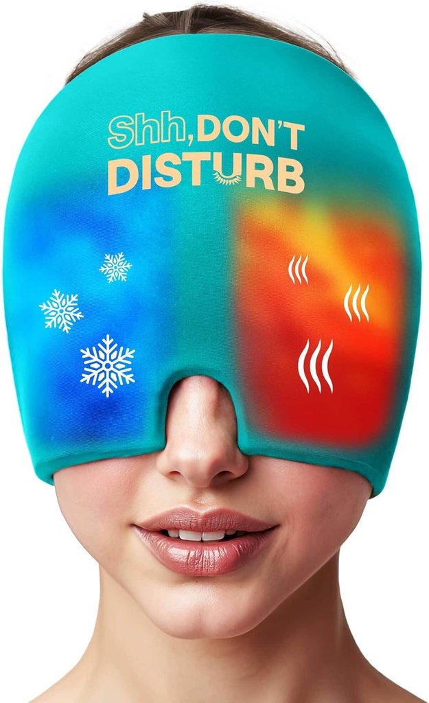 Capuchon froid de soulagement de la migraine – Capuchon de migraine gel réutilisable pour femmes et hommes – Capuchon de refroidissement pour la tension et le stress