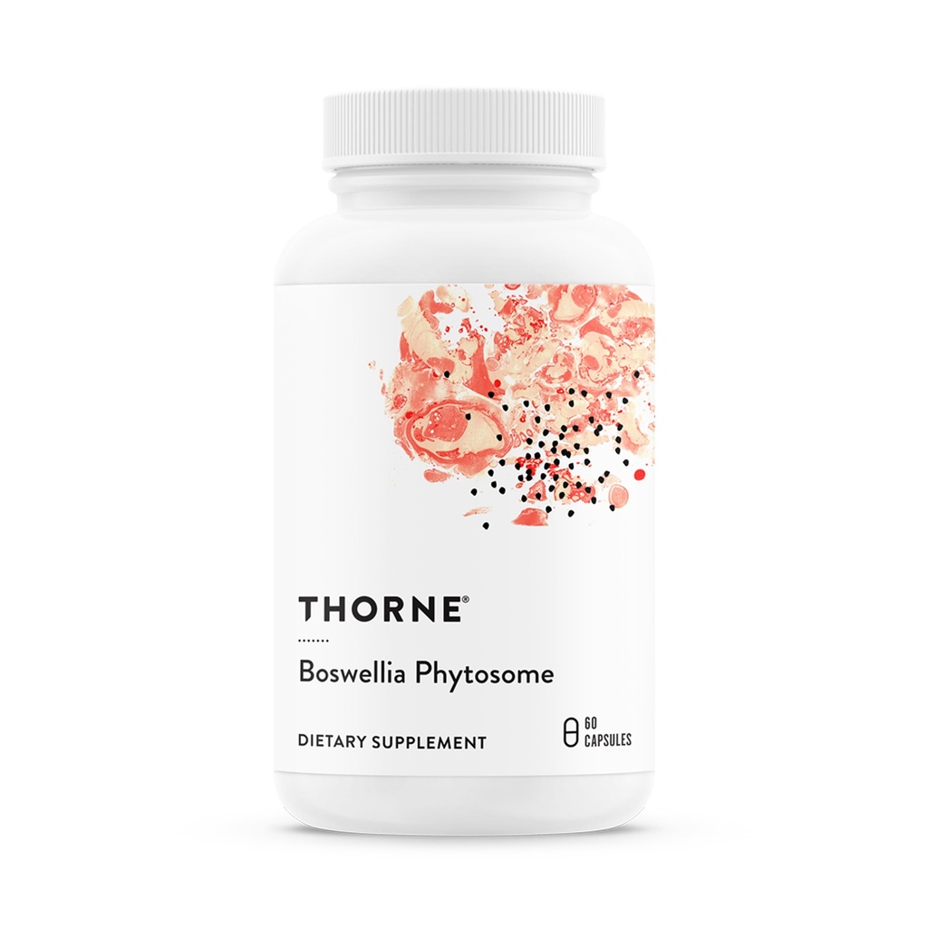 THORNE - Boswellia Phytosome - Soutient une réponse inflammatoire saine dans le cerveau, les poumons, les IG Tract, les muscles, les articulations et les tendons* - Certifié par un tiers - Gluten, lait et sans soja - 60 capsules