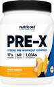 Nutricost Pre-X Xtreme PreWorkout Powder Complex, Peach Mango, 60 portions, végétarien, non-OGM et sans gluten