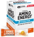 Optimale voeding Amino energie Hydration Packets, On-The-Go Energy Powder Stick Packs, Tangerine Wave, 25 Tellen