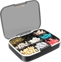 Restree Large Pill Organizer, Vocht Proof & Waterproof Travel Pill Case, Portable Medication Box met verstelbare dividers voor vitamines Supplementen Visolie en dagelijkse pillen 9 Compartiments (zwart)