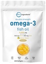 Micro ingrédients Omega 3 suppléments d'huile de poisson 3000mg par portion, 240 Softgels