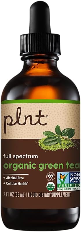 plnt Organic Liquid Green Tea a Full Spectrum a Supports Cellular Health - Alcoholvrije (2 fl. oz.)