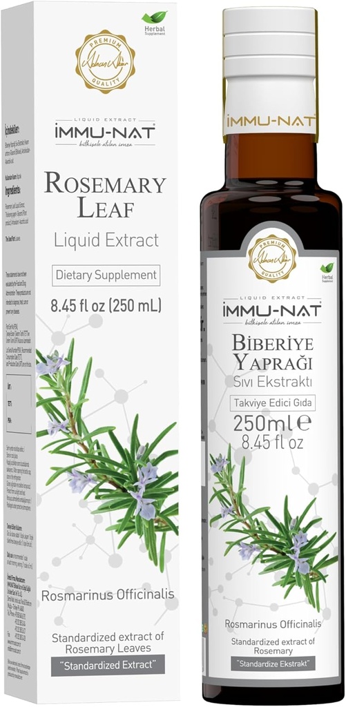 Rosemary Leaf Extract Liquid Supplement - (8.50 oz) - Verbetering van het geheugen en de focus, kruidenformule