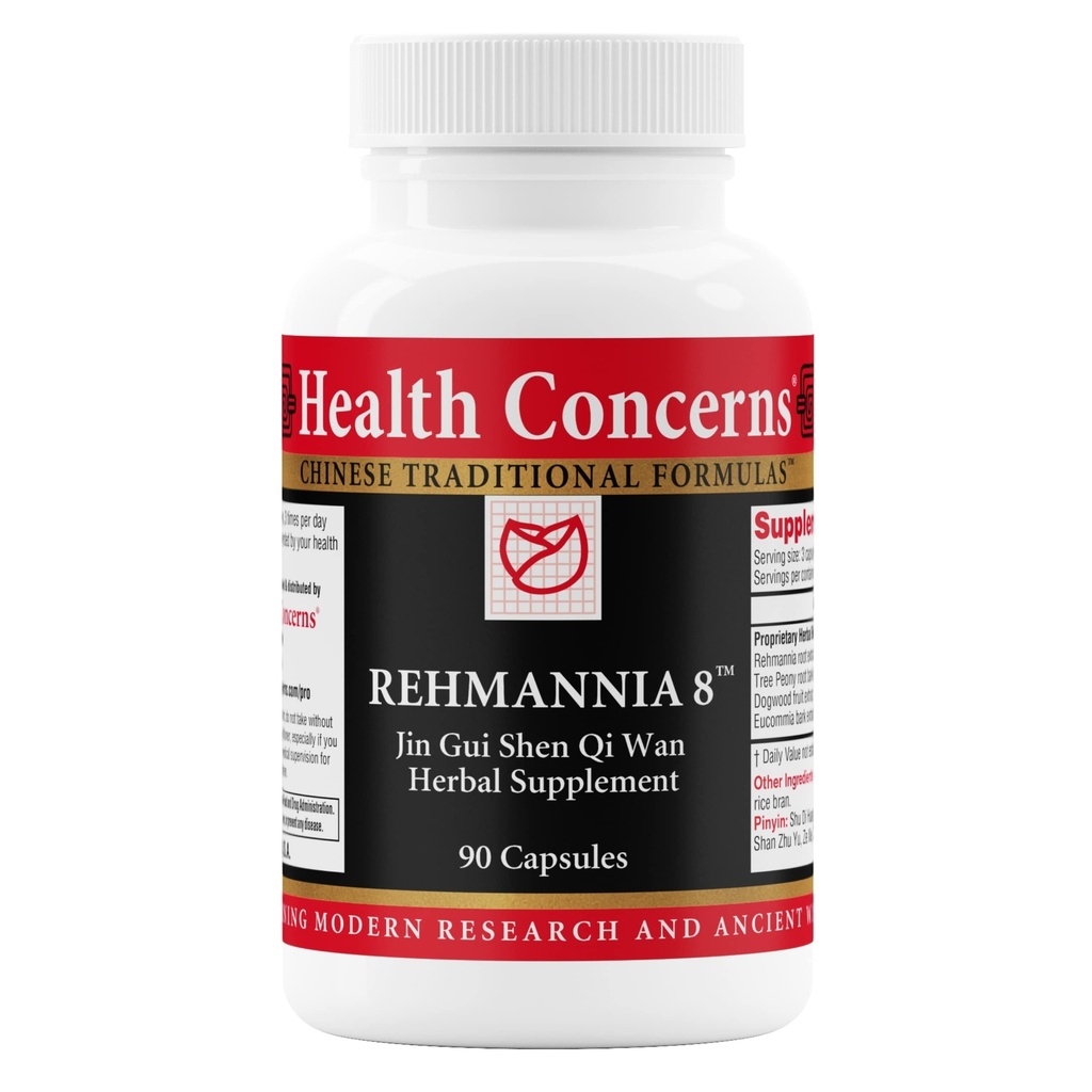 Gezondheidszorg Rehmannia 8 - Nierreiniging Detox & Repair Supplement - Terug Ongemak en urinetrek gezondheid voor vrouwen en mannen - Traditionele Chinese kruidenwortel Extract voor backaches - 90 capsules