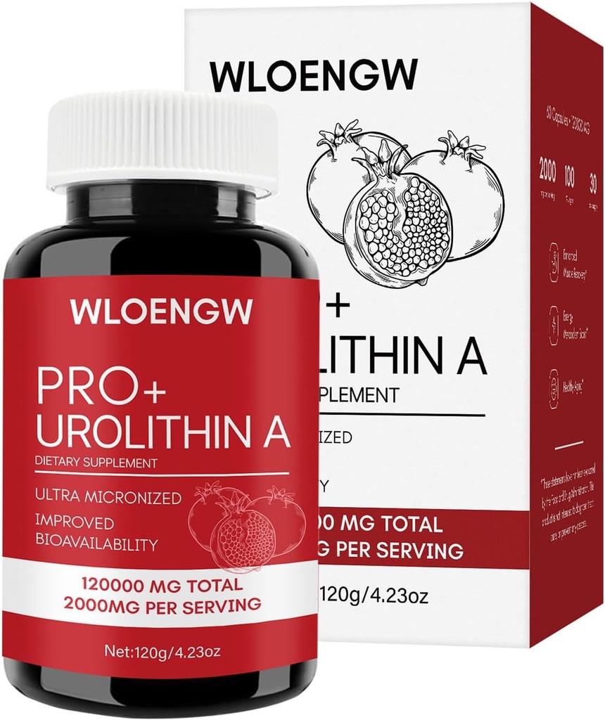 Nieuw Urolithin A Supplement 60 Telling, 2000MG - 1 Fles