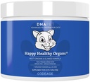 Happy Healthy Organs & Glands Supplement for Cats, Freeze-Dried Raw Bovin Foie Herbacée Bruant Coeur du foie Pancréas, Bovin Thymus Fer poudre multi-organes, articulations Vitamines de chat 1,48 oz