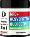 NAD Supplement 500mg - Pure NAD Supplement - Gecombineerd met Fisetin, TMG, Resveratrol en quercetin - Energie en DNA Reparatie, Veroudering Verdediging, Hersenfunctie - 60 Capsules