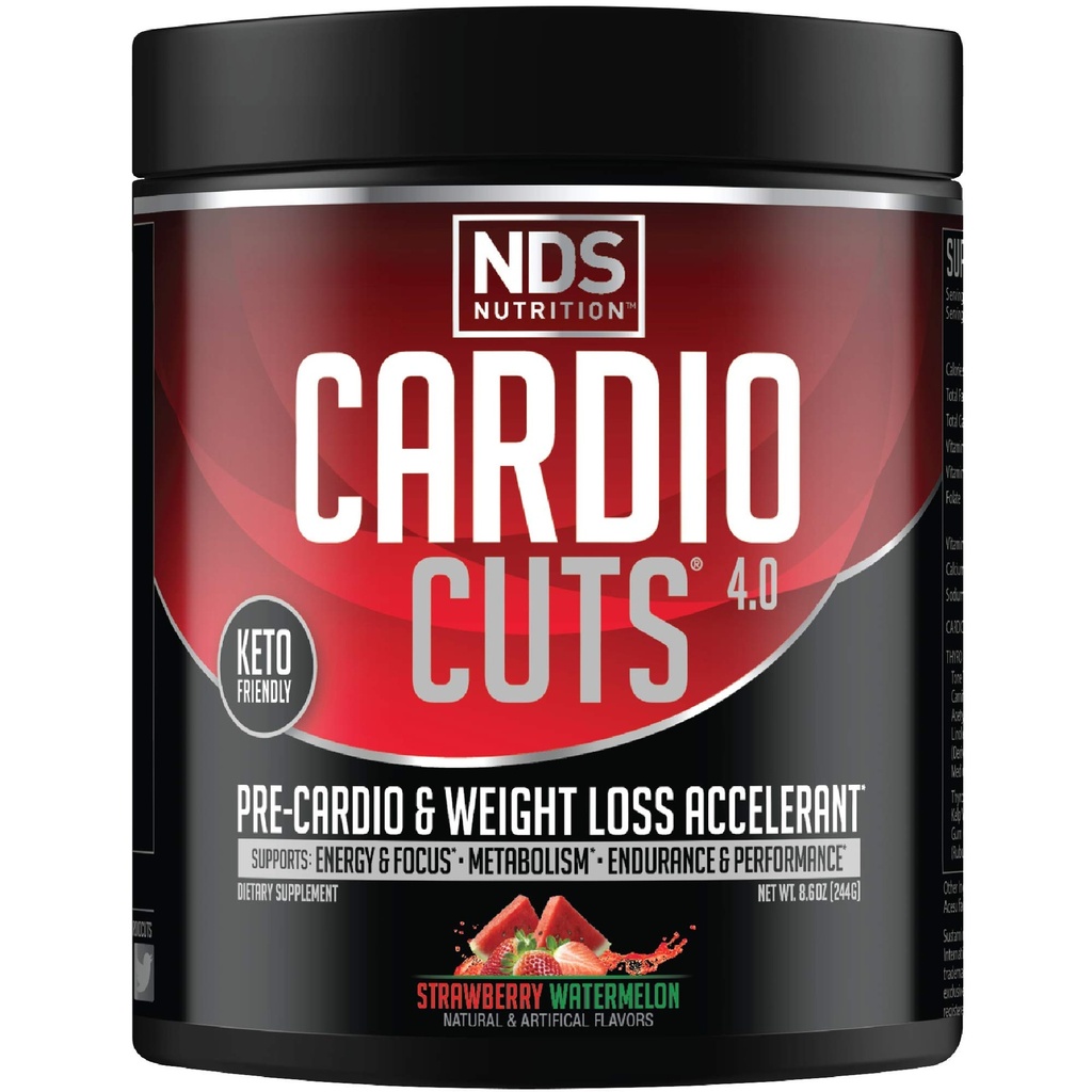 NDS Nutrition 4.0 Pre-workout supplement - Advanced Weight Loss and Pre Cardio Formula met L-Carnitine, CLA, MCTs, L-Glutamine, en Saffloer Oil - Aardbei Watermeloen (40 porties)