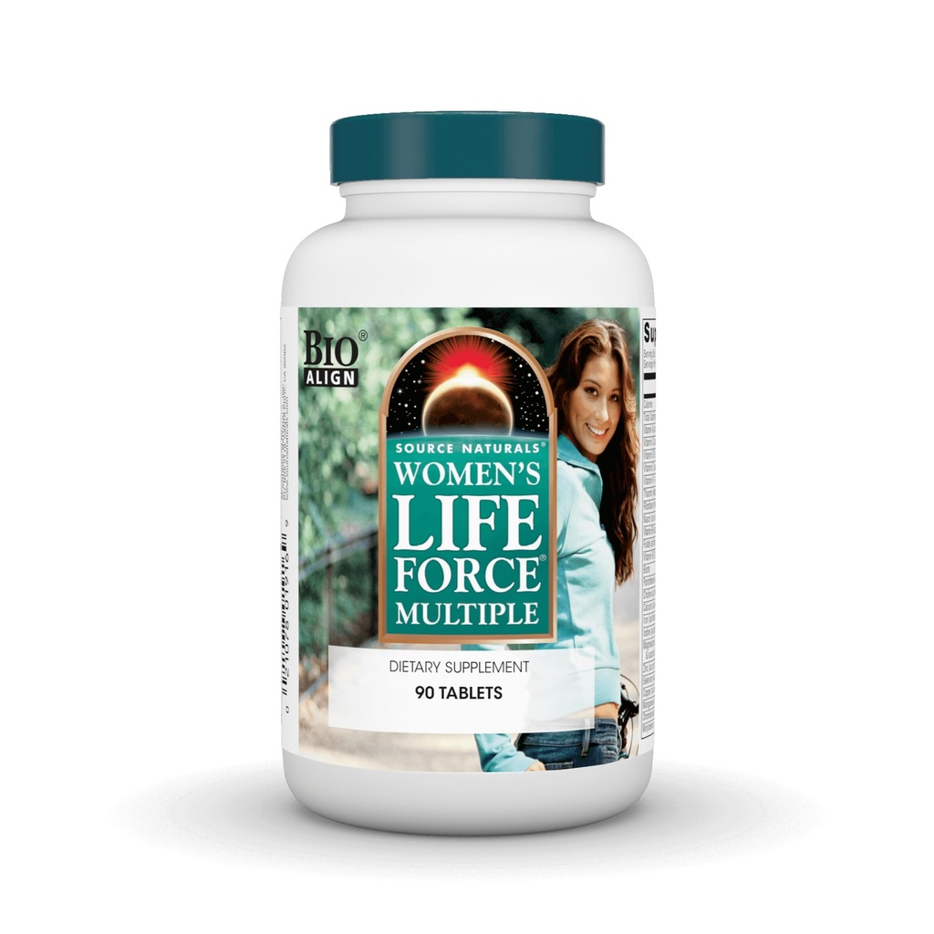 Bron Naturals Women's Life Force Multiple, Daily Multivitamine & Immune Health Supplement - 90 tabletten