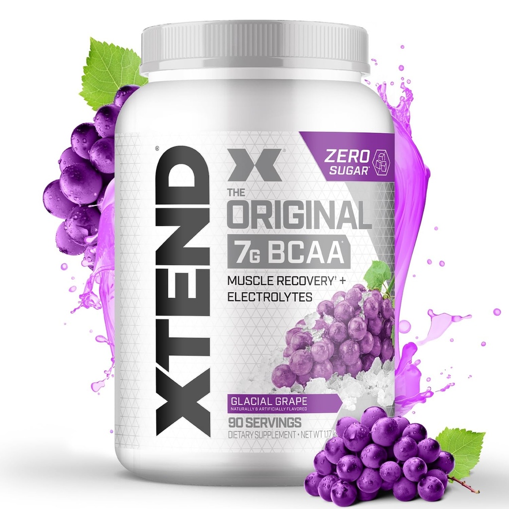 Xtend original BCAA poudre 7g BCAA et 2,5g L-glutamine, sans sucre après l'entraînement Muscle récupération boisson avec acides aminés pour les hommes et les femmes, 90 portions