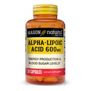 MASON Natural Alpha Lipoïnezuur 600 mg per portie, Glutenvrij ALA supplement, 30 capsules