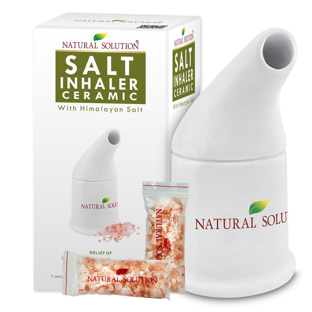 Solution naturelle Rose céramique, nettoie le système respiratoire idéal pour l'allergie, le soulagement de l'asthme et d'autres affections respiratoires, inhalateur de sel, 1 comte