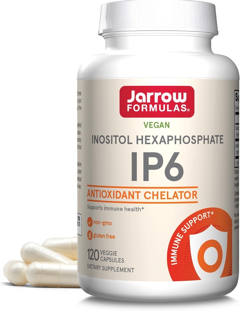 Jarrow Formules IP6 Inositol Hexafosfaat - 500 mg - 120 Veggie Capsules - Gezuiverd Inositol Hexafosfaat - Immune Health Support Supplement - Tot 120 porties