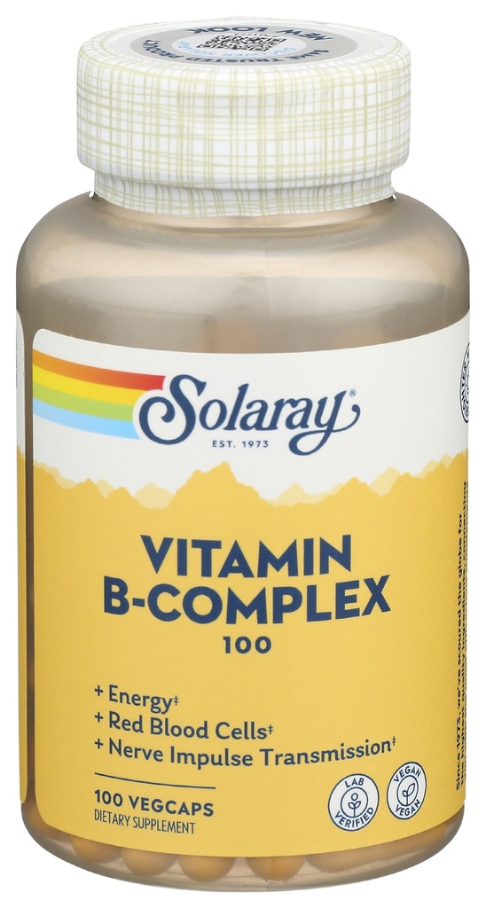 Solaray - B-complex, 100 mg, 100 capsules