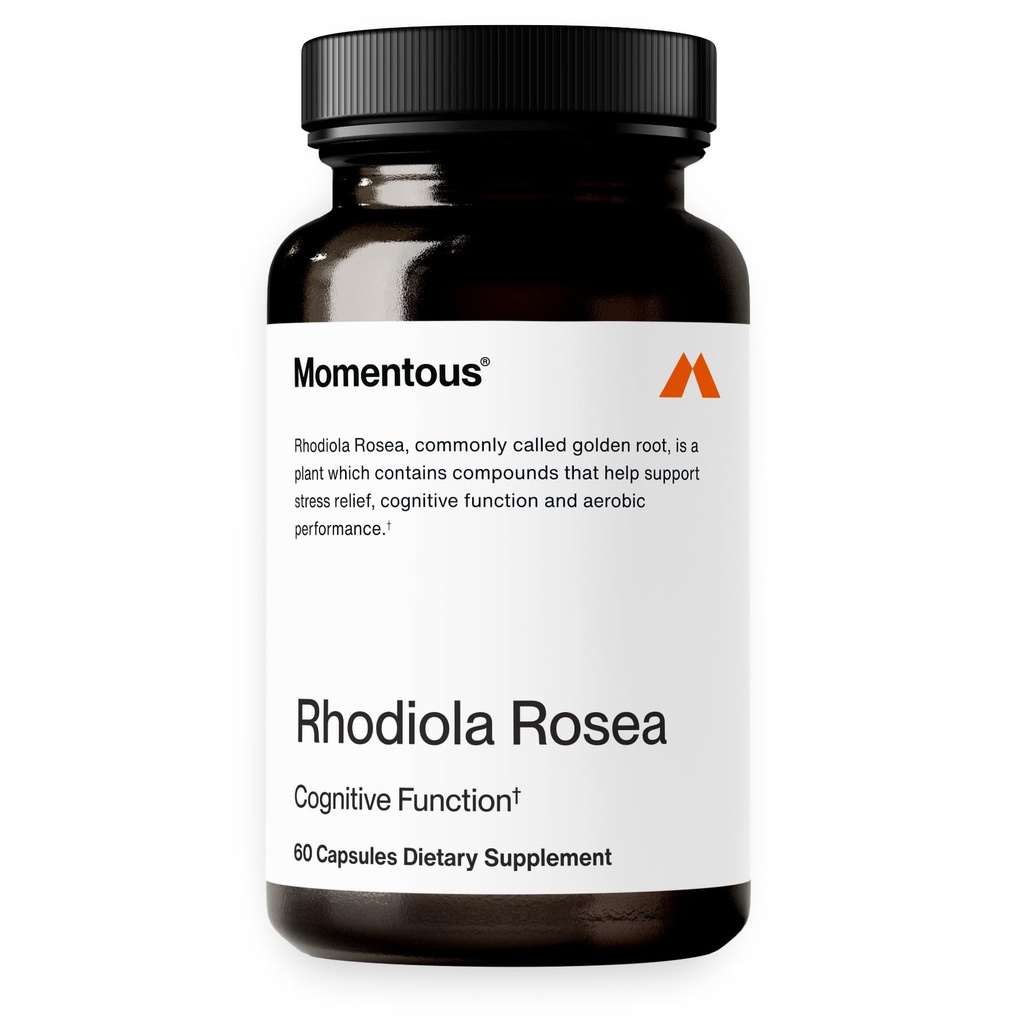 Supplément de Rhodiola Rosea - Supplément adaptogène pour la cognition, la fatigue et le stress - Extrait de racine de Rhodiola Rosea - NSF certifié pour le sport - sans OGM et sans gluten - Vegan - 60 portions