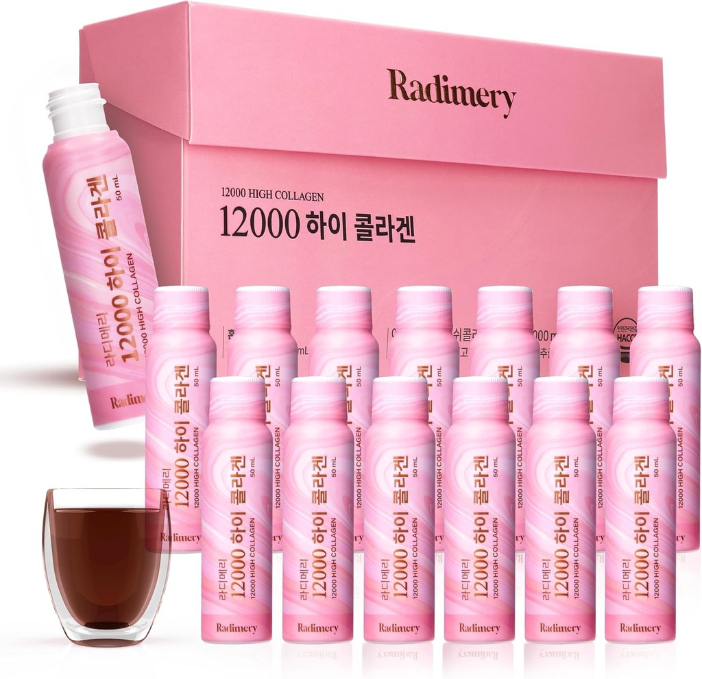 12000 High Collageen Liquid (50ml x 14) - 12000mg met hyaluronzuur, elastine en vitamine C - Ondersteunt gezond haar, mooie huid, nagels, sterke botten en essentiële antioxidant (14ea)