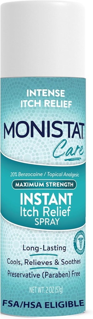 Monistat Instant Itch Relief voor vrouwen, Vrouwelijke Verzorgingsspray, voor verlichting van Intense Vaginale Itch, 2 Oz