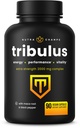 NutraChamps Tribulus Terrestris voor mannen, 2000mg Supplement Booster voor energie, vitaliteit, uithoudingsvermogen en prestaties, extra sterkte Saponins, 90 Vegan Capsules