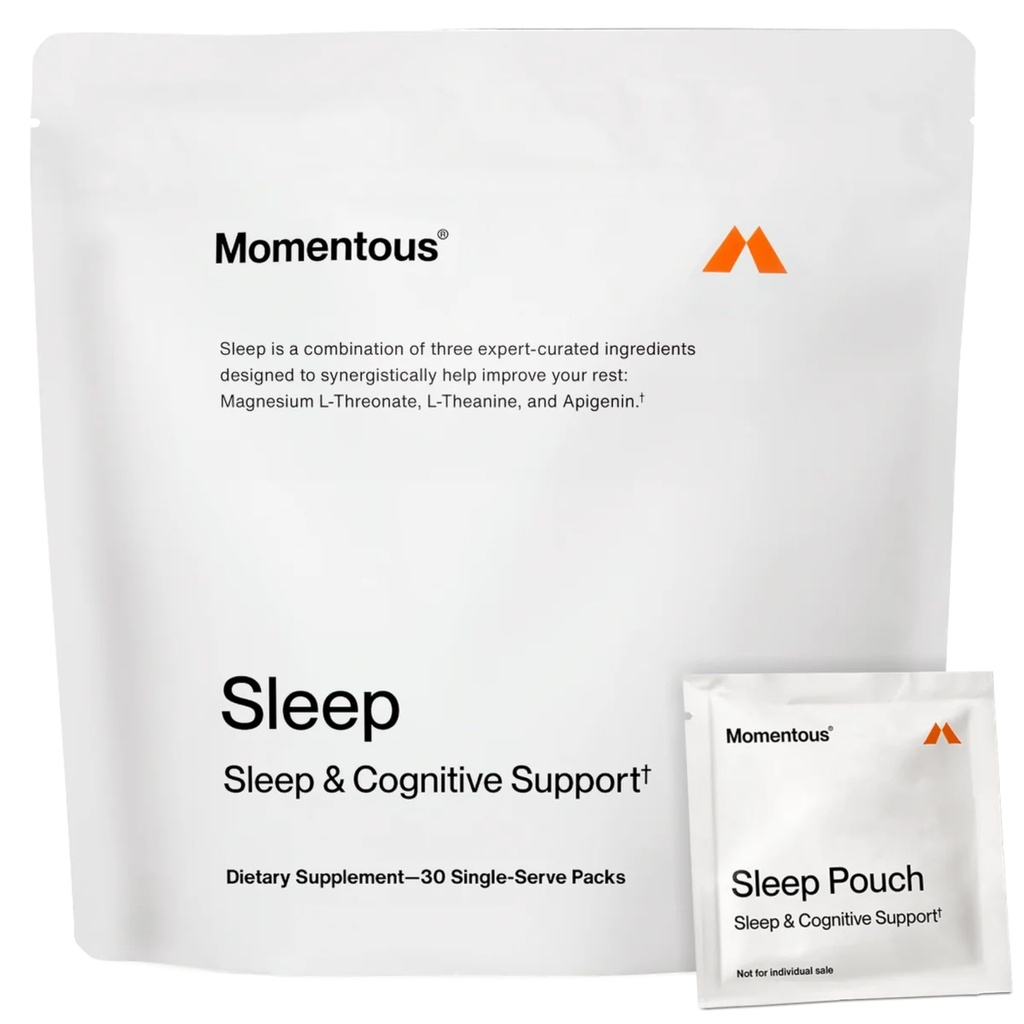 Momentous Nightly Sleep Pack - Magnésium Glycinate, Magnésium L-Thréonate et Apigenin - NSF certifié pour le sport - 30 portions