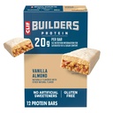 CLIF BUILDERS Proteïnerepen - Vanille Amandelsmaak - 20g Planteneiwit - Glutenvrij - Non-GMO - Lage Glykemie - Geen kunstmatige zoetstoffen - 2,4 oz. (12 Pack)