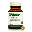 Standaardproces Echinacea-C - Supplement voor ondersteuning van het immuunsysteem - Biedt dagelijkse vitamine C-dosis - Glutenvrij, niet-zacht en niet-zacht - 90 tabletten (90 porties)