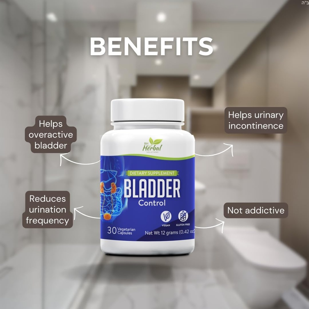 Supplément de contrôle de la vésicule, supplément de soutien de la vésicule pour les hommes et les femmes, aide à réduire les fuites urinaires, la fréquence et l'urgence - supplément naturel à base de plantes