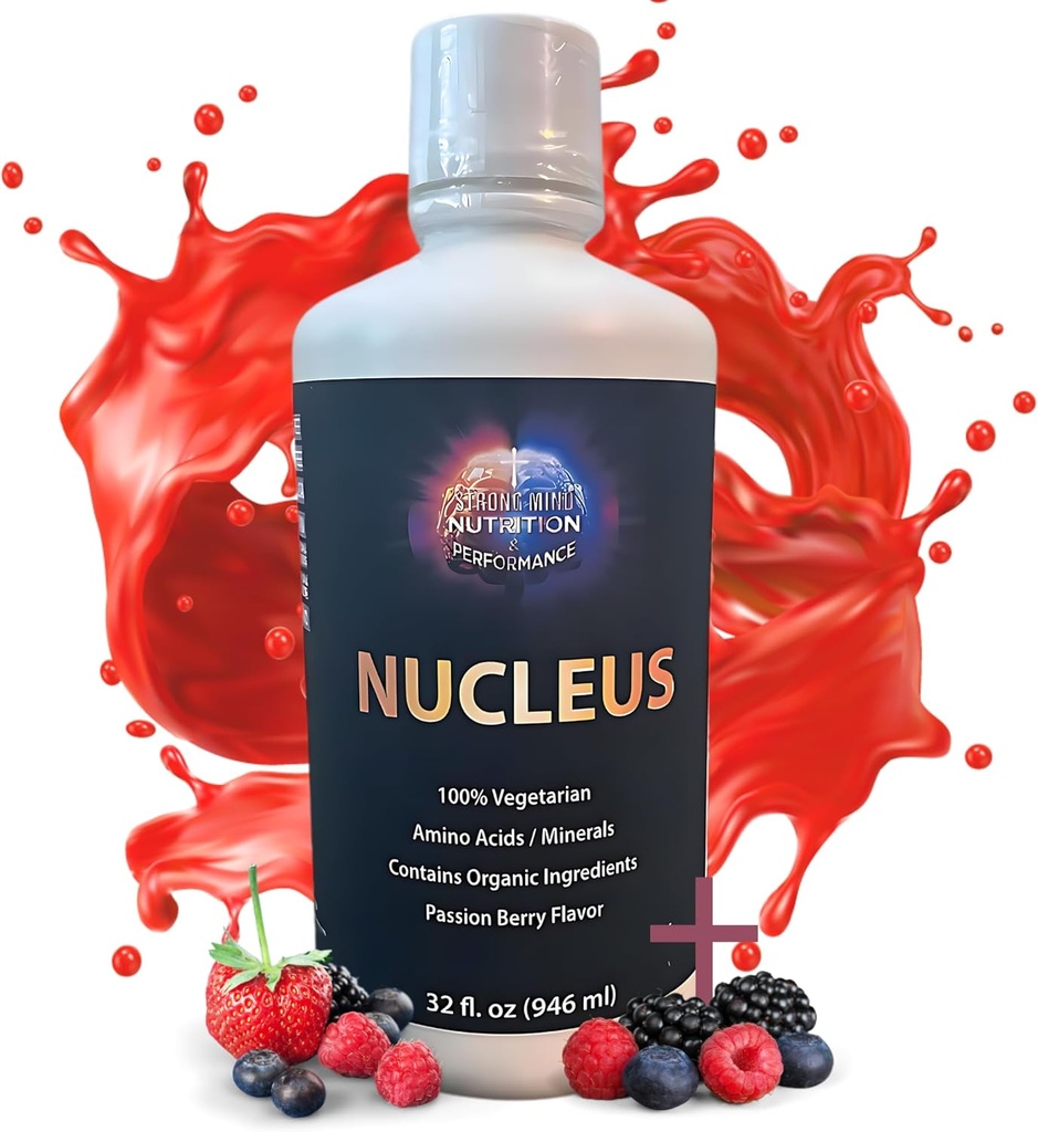 Nucleus Liquid Vitamins - Multivitamine Voeding Drank voor mannen en vrouwen, Suiker en Glutenvrij, Vegetarische Multivitamine Supplement, Geen kunstmatige smaken of zoetstoffen - 32 oz (Passion Berry Flavor)