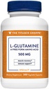 Vitamin Shoppe L-Glutamine 500MG, A Free Form Amino Acid, ondersteunt Muscle Recovery & Immune Health (300 capsules)