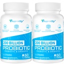200 Miljard Cfus 12 Strains Probiotic, met 3 Biologische Prebiotica, Probiotica voor Vrouwen Mannen, Dagelijkse Supplement voor Immune, Gut, Digestieve Gezondheid, Plank Stable, Niet GGO, 120 Caps (120-Days Supply)