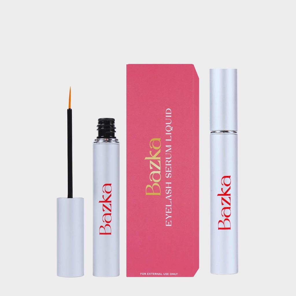 Sérum des cils de Bazka : améliorer la croissance et l'épaisseur de la laisse, une formule plus longue et nourissante pour prévenir la perte d'humidité, deux fois par jour (3.5mL)