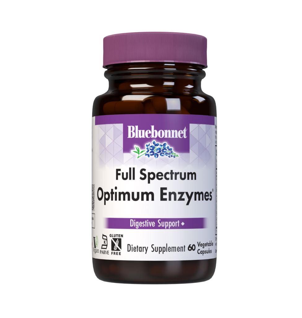 BlueBonnet Full Spectrum Optimum Enzymes Vegetarische Capsules, 60 Tellen